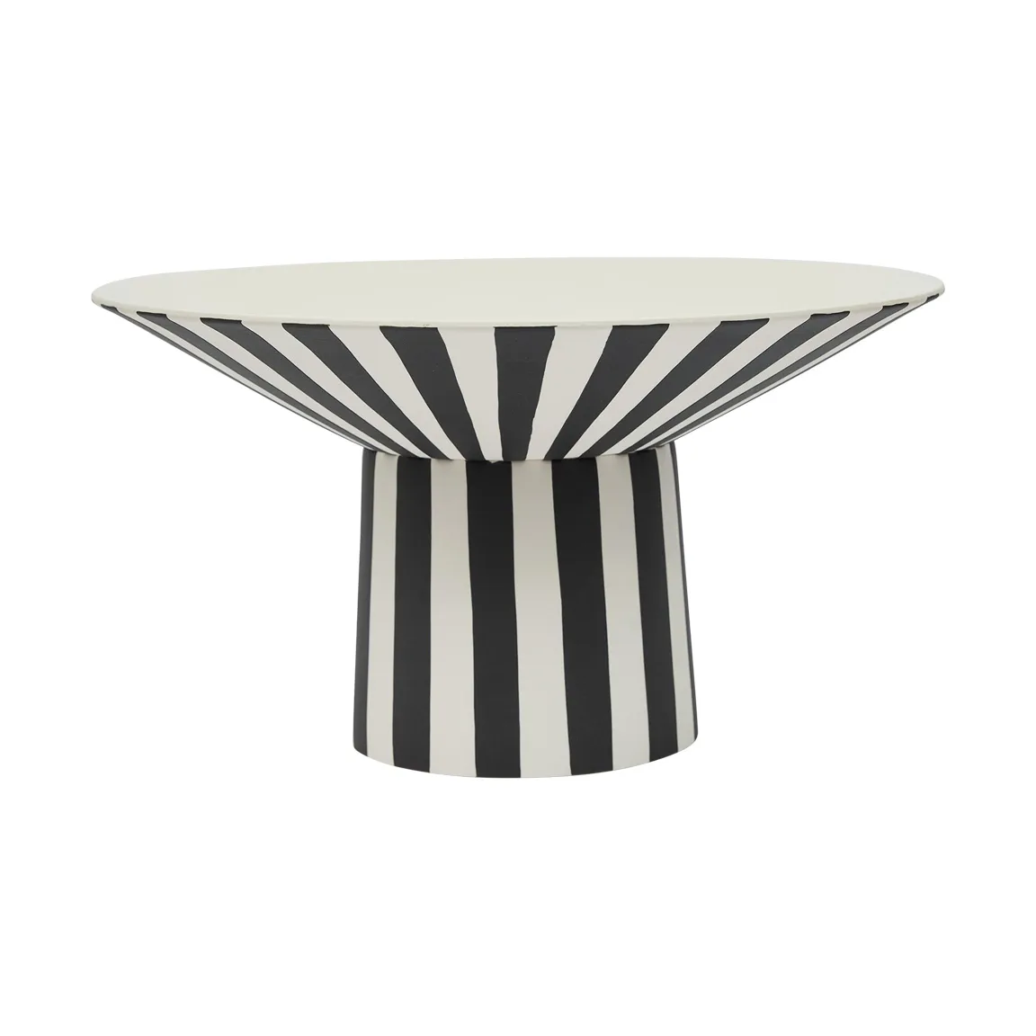 Toppu centerpiece υψηλό Ø30x17 cm, White-black OYOY