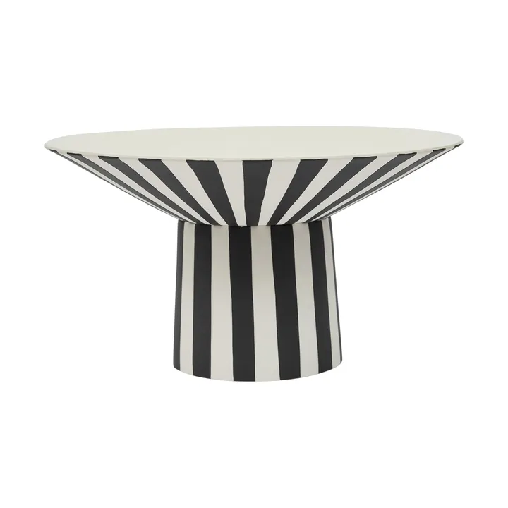 Toppu centerpiece υψηλό Ø30x17 cm - White-black - OYOY