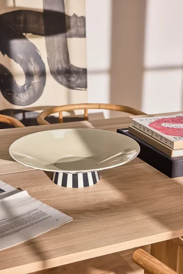 Toppu centerpiece χαμηλό Ø39x10,5 cm - Vanilla-black-white - OYOY