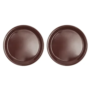 Πιάτο για μεσημεριανό γεύμα Yuka Ø22 cm 2 τεμάχια - Σκούρο (καφέ) - OYOY
