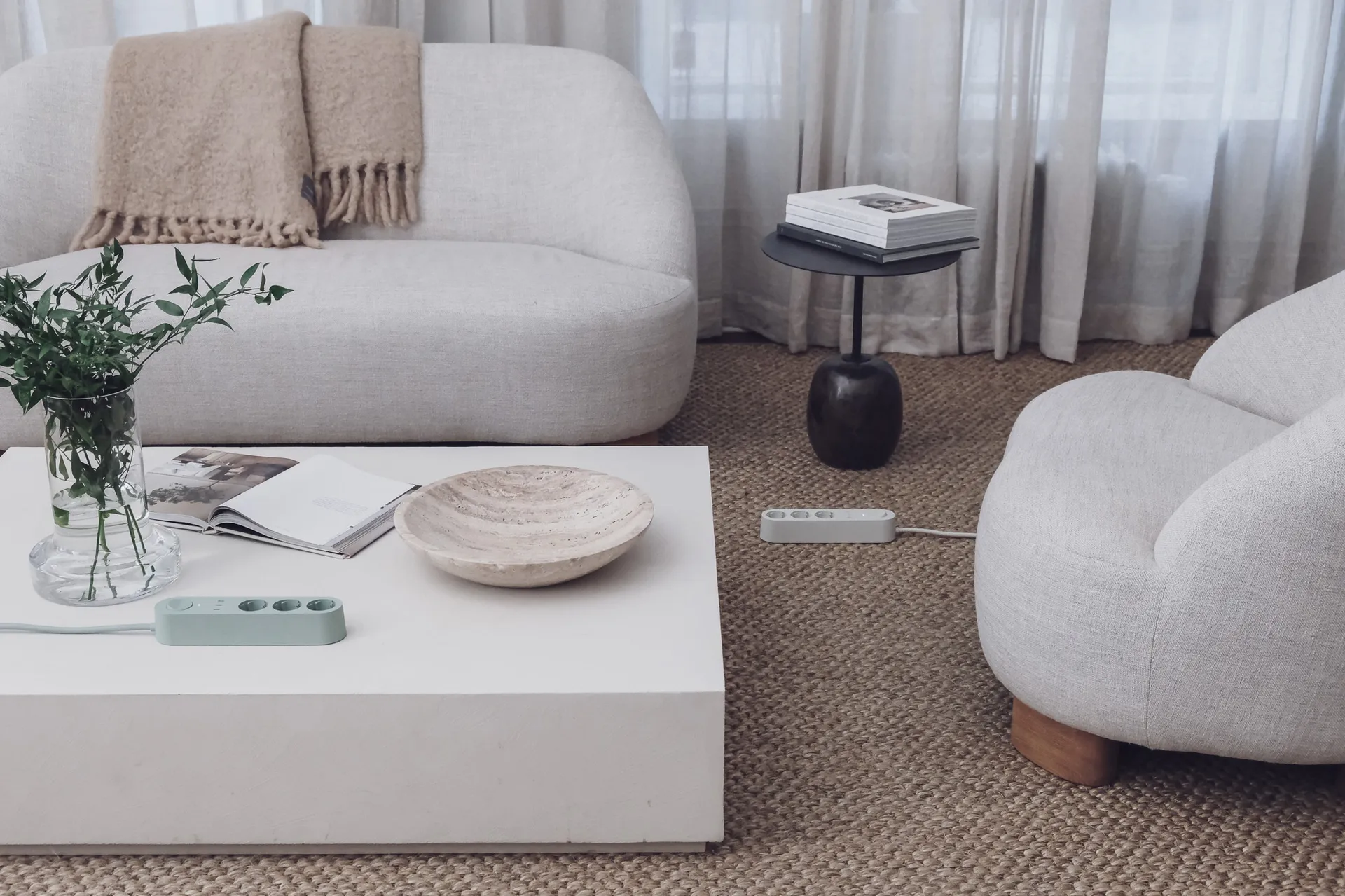 Alma Power Bar πολύπριζο, Sandhamn μπεζ palett3