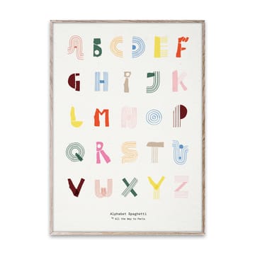 Alphabet Spaghetti ENG Multi-colour αφίσα - 50x70 cm - Paper Collective