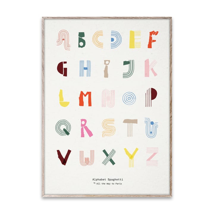 Alphabet Spaghetti ENG Multi-colour αφίσα, 50x70 cm Paper Collective