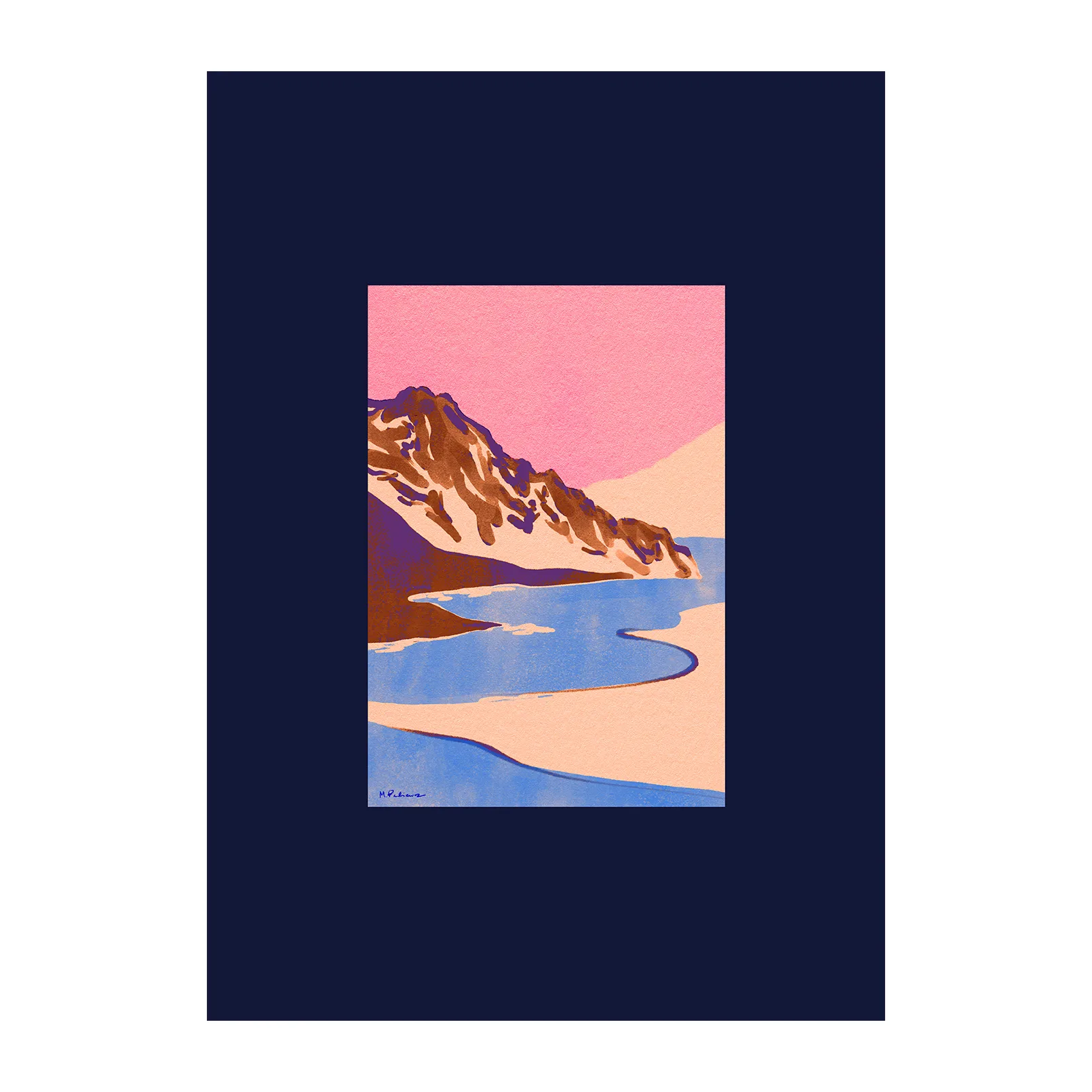 Blue Landscape Αφίσα, 30x40 cm Paper Collective