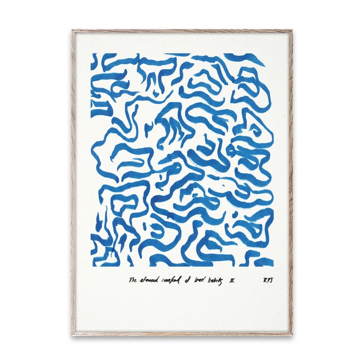 Comfort - μπλε αφίσα, 30x40 cm Paper Collective