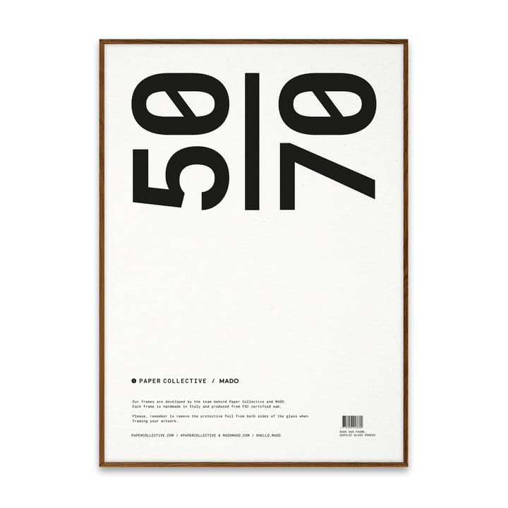 Paper Collective κορνίζα από πλέξιγκλας-μαύρη δρύς - 50x70 cm - Paper Collective