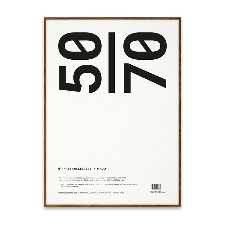 Paper Collective κορνίζα από πλέξιγκλας-dark oak - 50x70 cm - Paper Collective