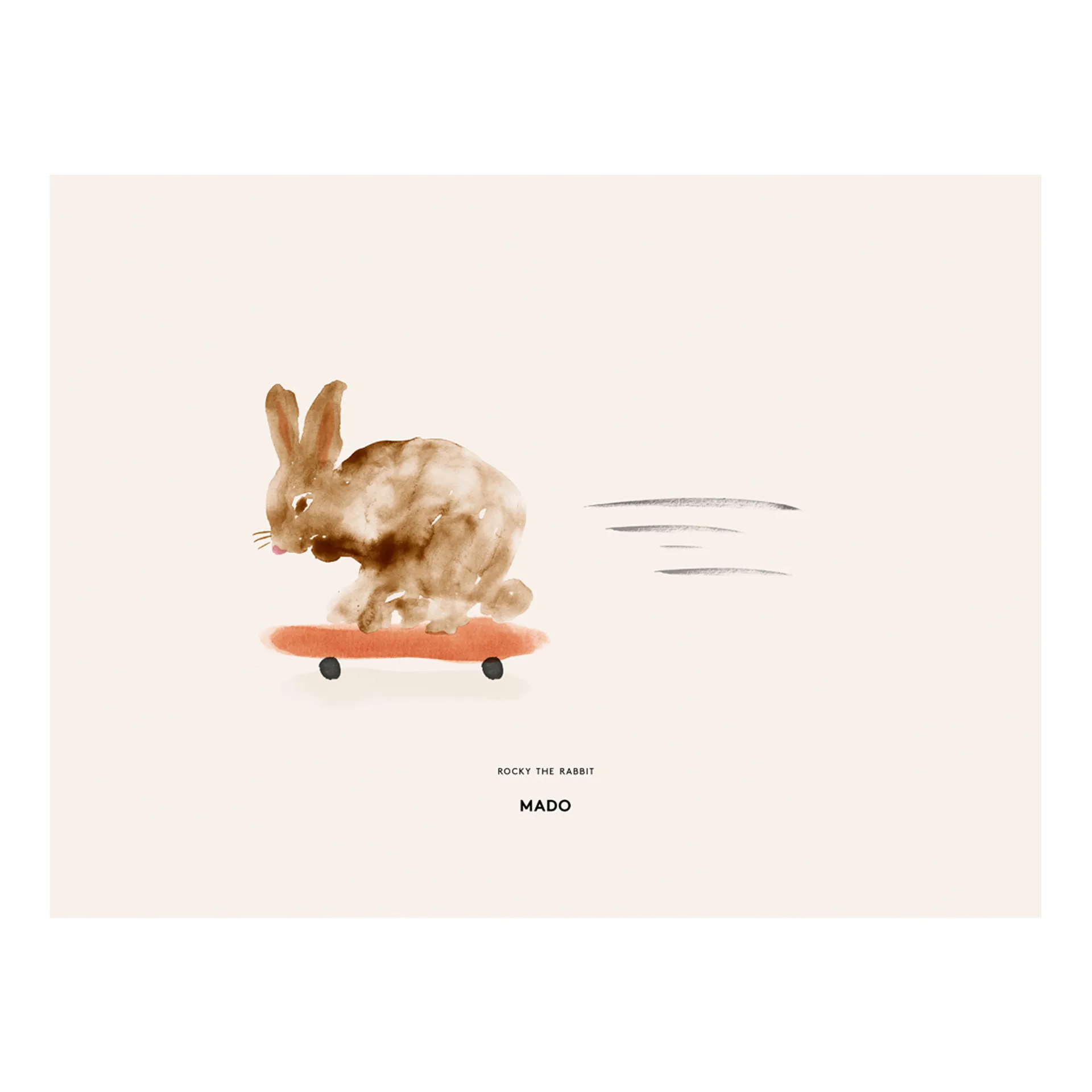 Rocky the Rabbit αφίσα, 30x40 cm Paper Collective