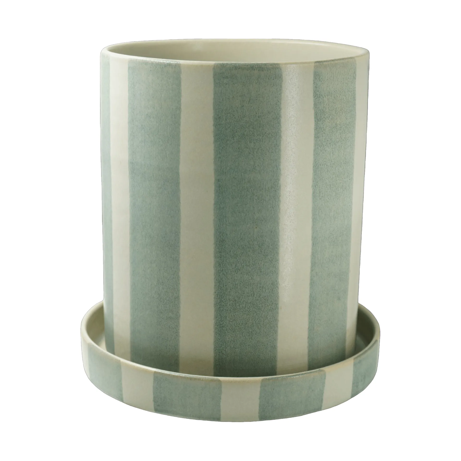 Ριγέ γλάστρα, μεγάλο Ø24,5 εκ, Λάβα-πράσινο Paradisverkstaden