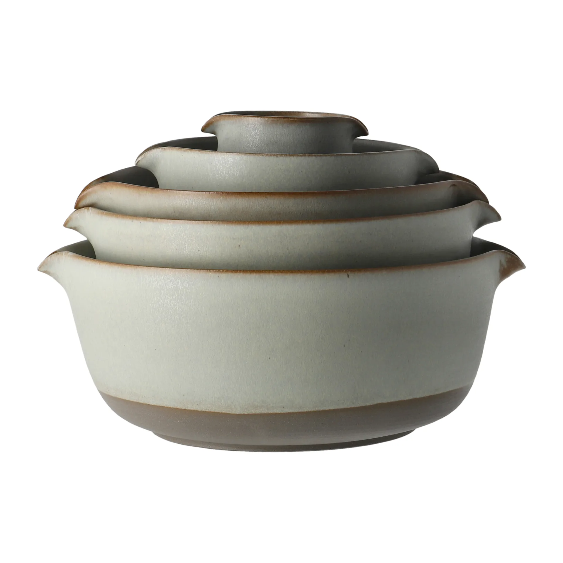 Δοχεία με στόμιο, Lantliv, γκρι, 5 τεμάχια Paradisverkstaden