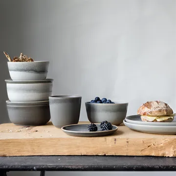 Morgon γκρι μπολ μεγάλο - ασβεστόλιθος - Paradisverkstaden