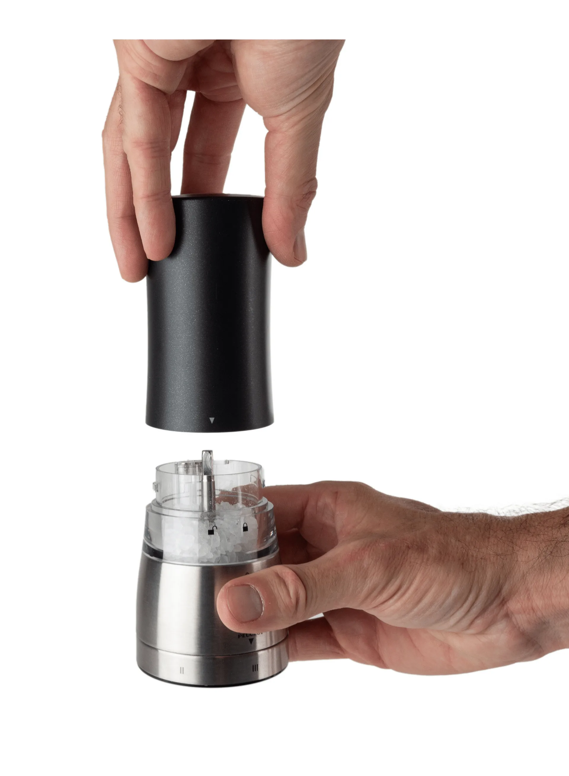 Ηλεκτρικός μύλος αλατιού Daman 16 cm, Μαύρο Peugeot