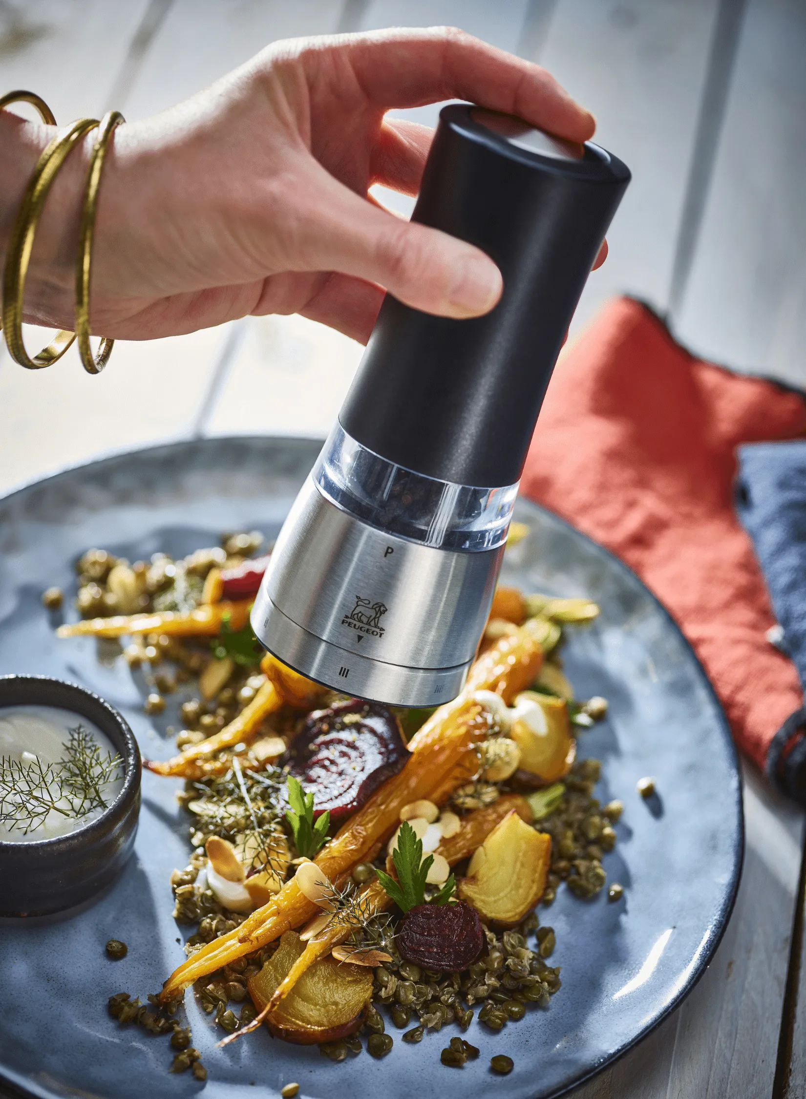 Ηλεκτρικός μύλος πιπεριού Daman 16 εκ., Μαύρο Peugeot