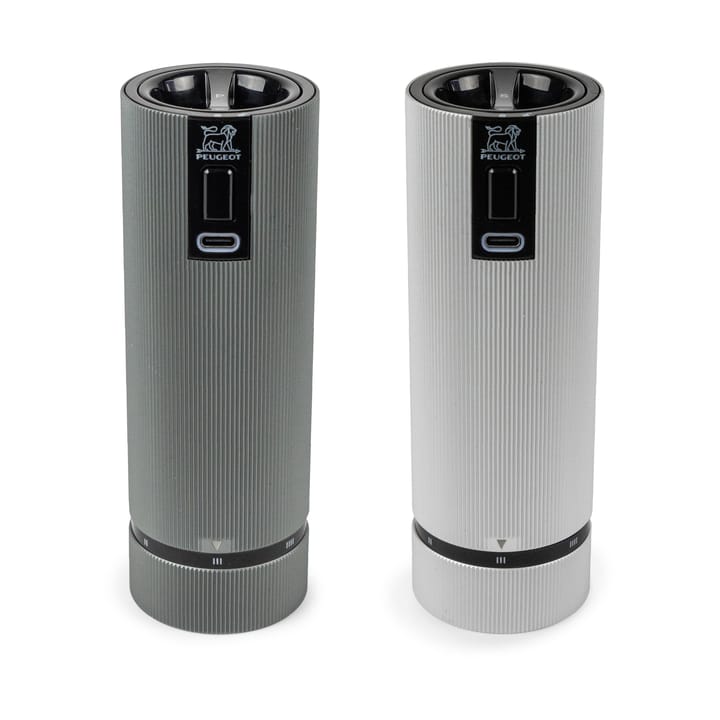 Line Z DUO Electric μύλος αλατιού και πιπεριού 2 τεμάχια - Aluminium-carbon - Peugeot