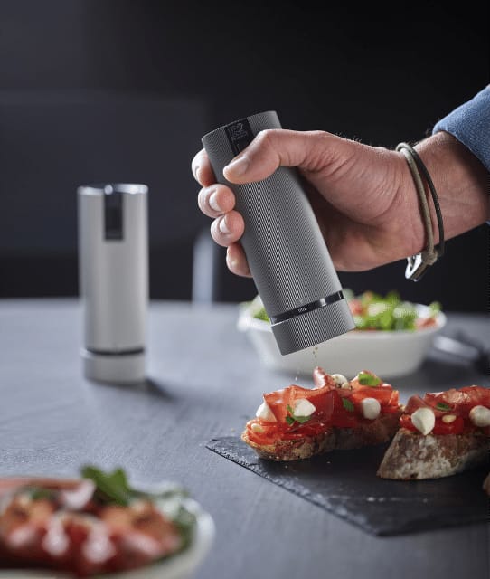 Line Z DUO Electric μύλος αλατιού και πιπεριού 2 τεμάχια, Aluminium-carbon Peugeot