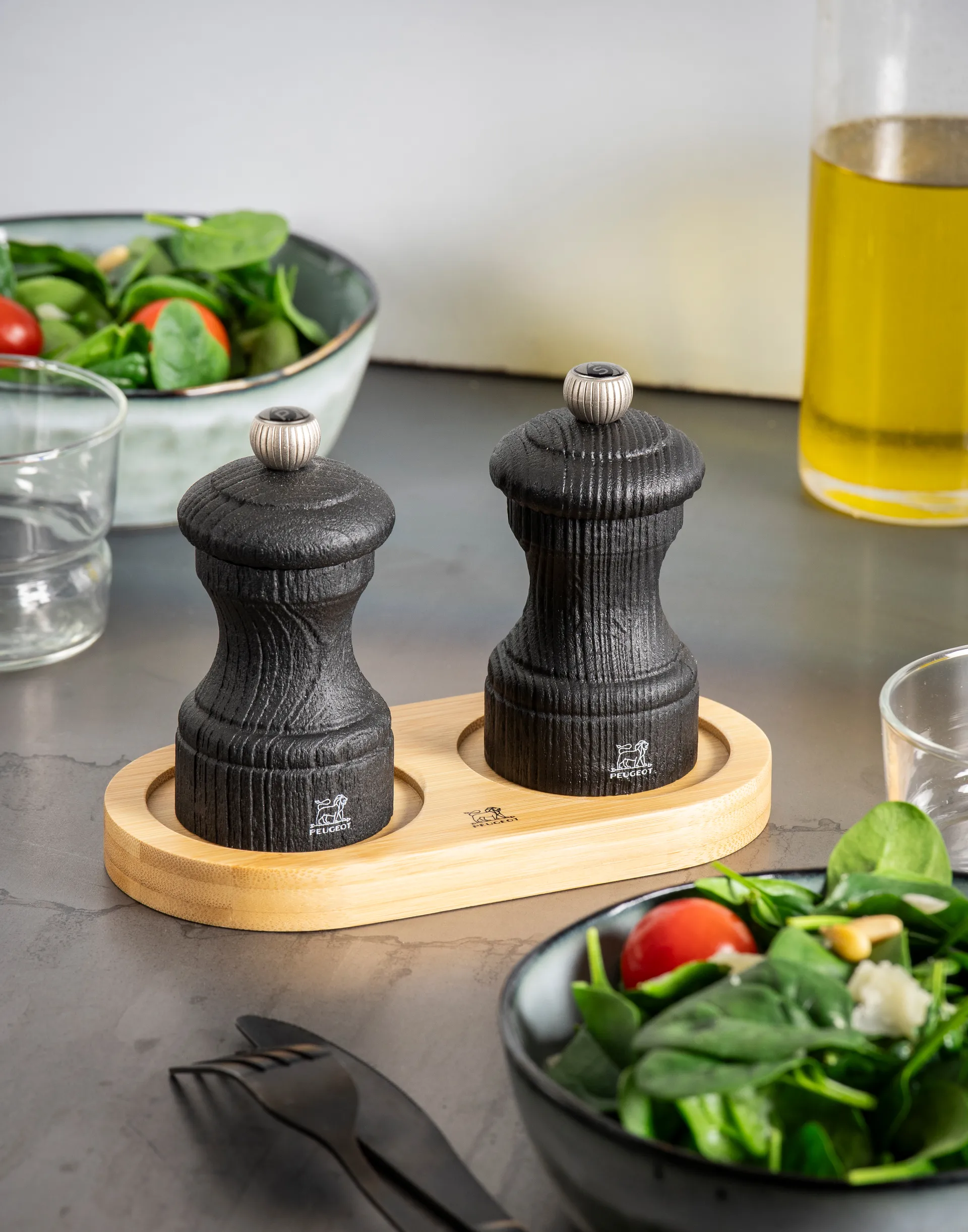 Σταντ μύλων μπαχαρικών Linea χωρίς χειρολαβή, Natural Peugeot