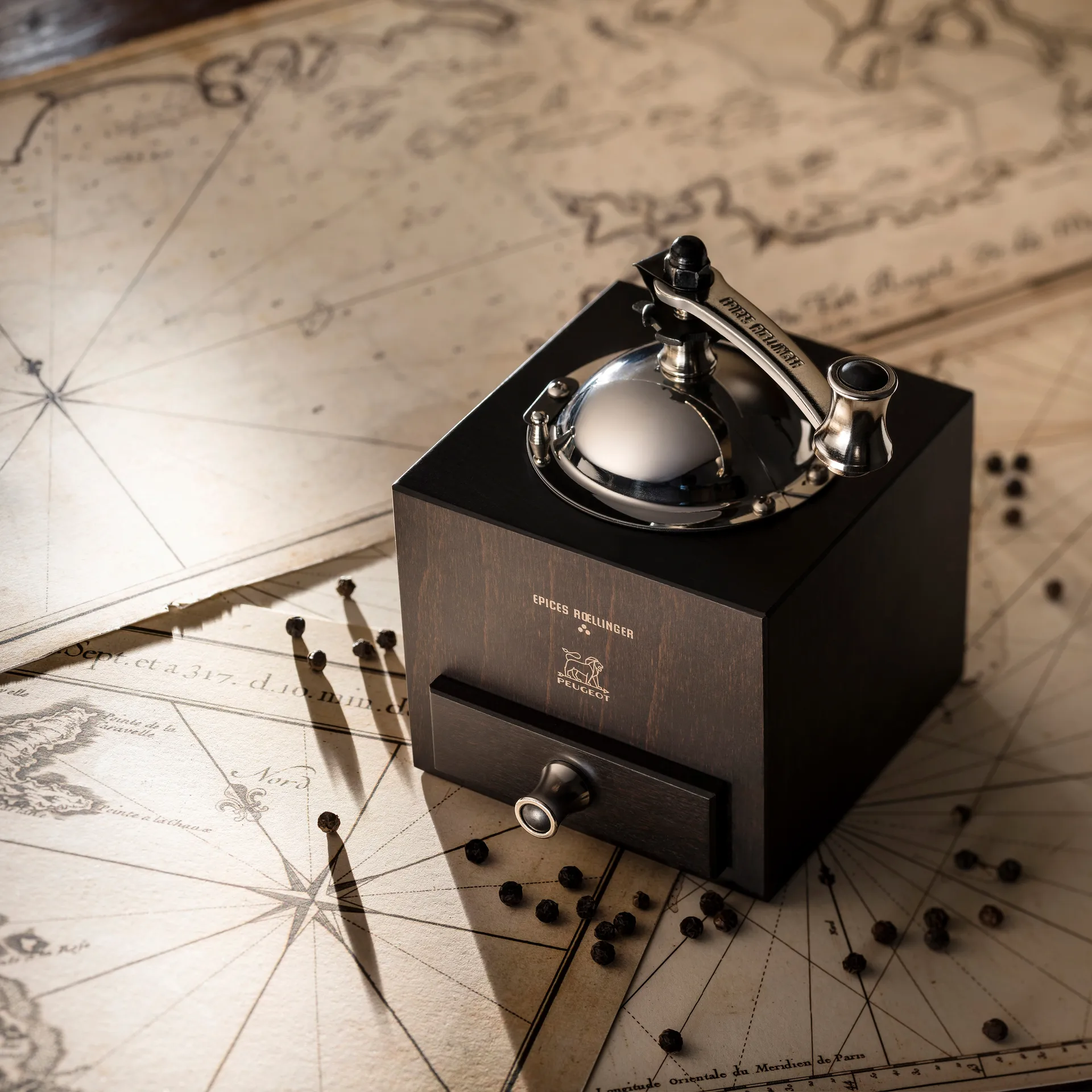 Roellinger χειροκίνητος μύλος πιπεριού, σοκολάτα Peugeot