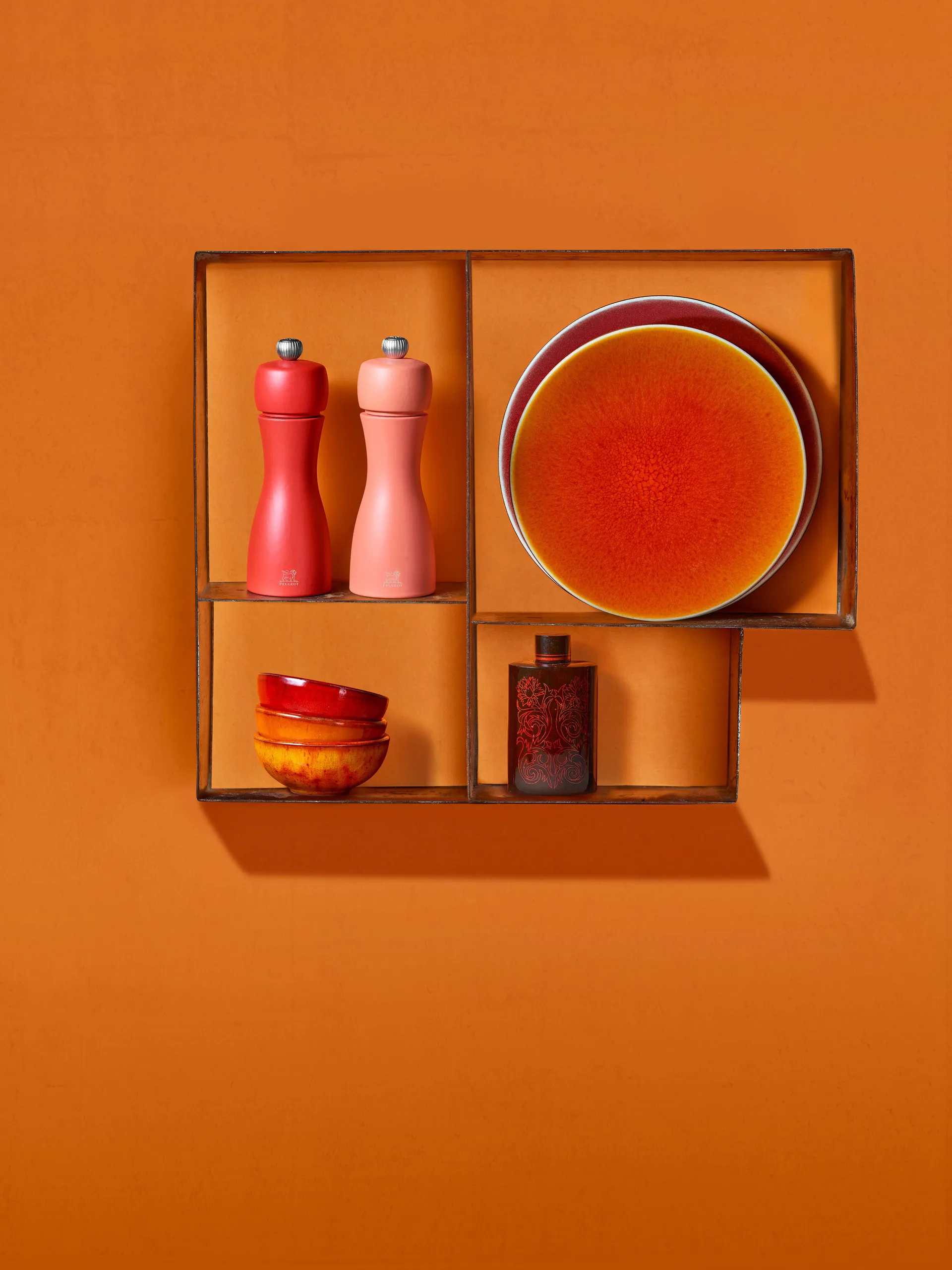 Σετ Tahiti Fire Μύλος αλατιού και πιπεριού 15 cm, Bricks & flame Peugeot