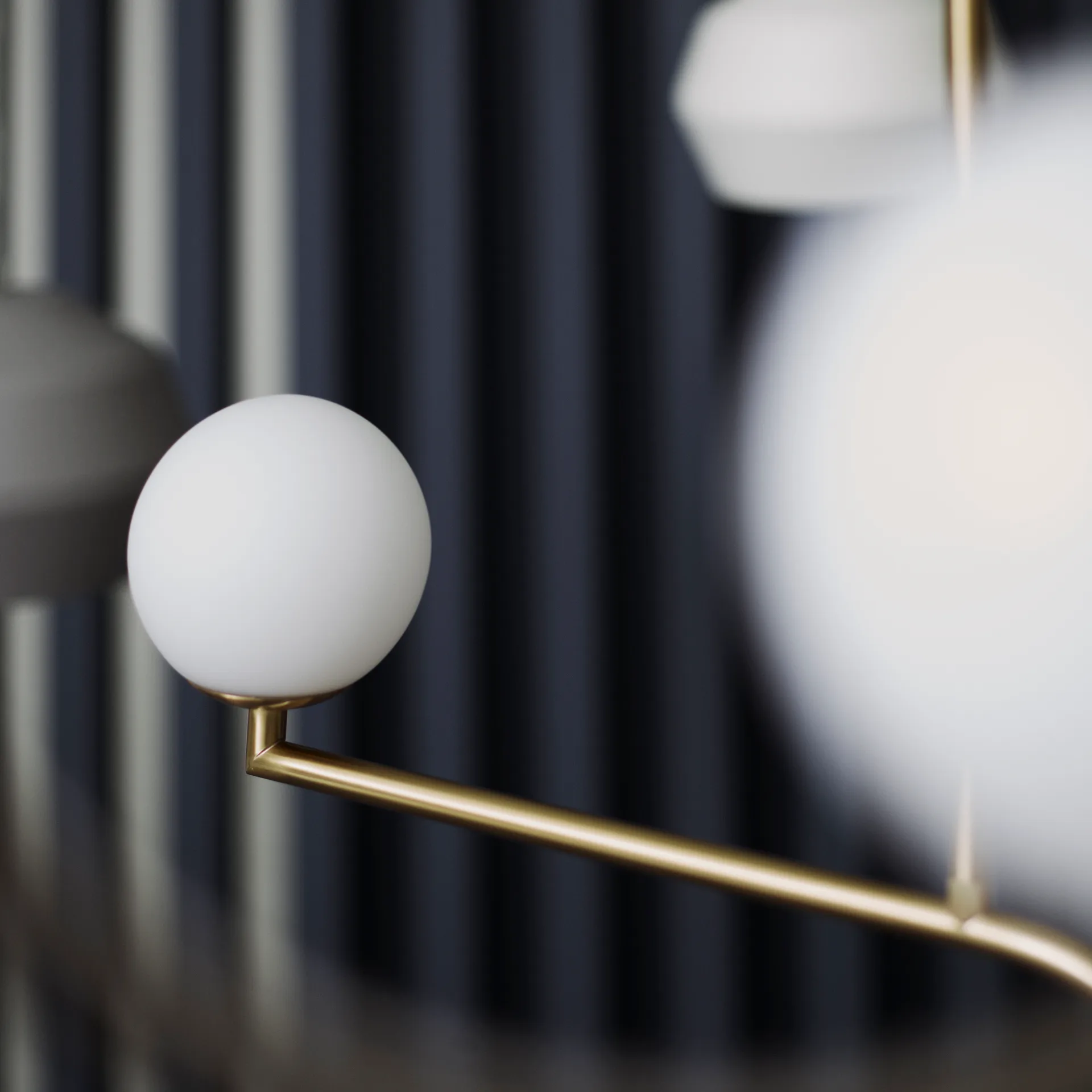 Mobil 70 φωτιστικό οροφής μικρό, ορείχαλκος Pholc