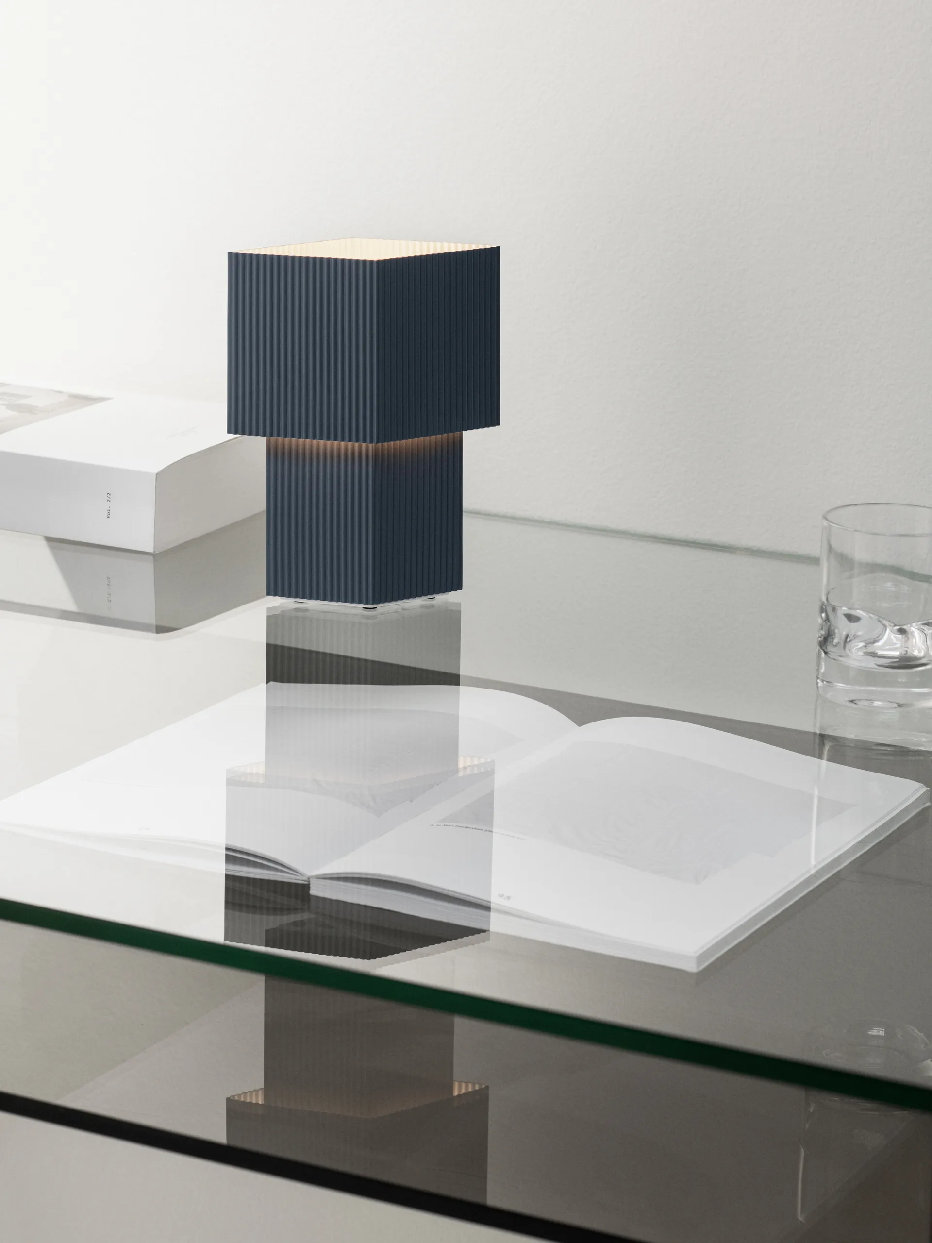 Romb Mini επιτραπέζιο φωτιστικό 19 cm, Μπλε της πέτρας Pholc