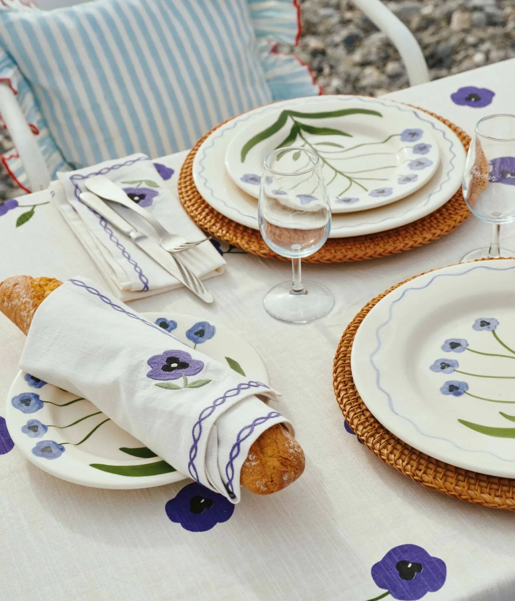 Madelen Möllard Pansy πιάτο σαλάτας, Blue, 22 εκ. Pick a Poppy