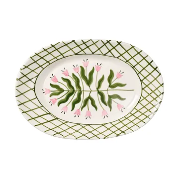 Madelen Möllard Tulip πιατέλα σερβιρίσματος - Green, 38,5 εκ. - Pick a Poppy