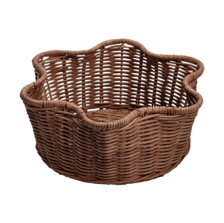 Rattan Round καλάθι - Σκούρο καφέ, 23 εκ. - Pick a Poppy