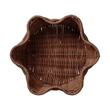 Rattan Round καλάθι - Σκούρο καφέ, 23 εκ. - Pick a Poppy