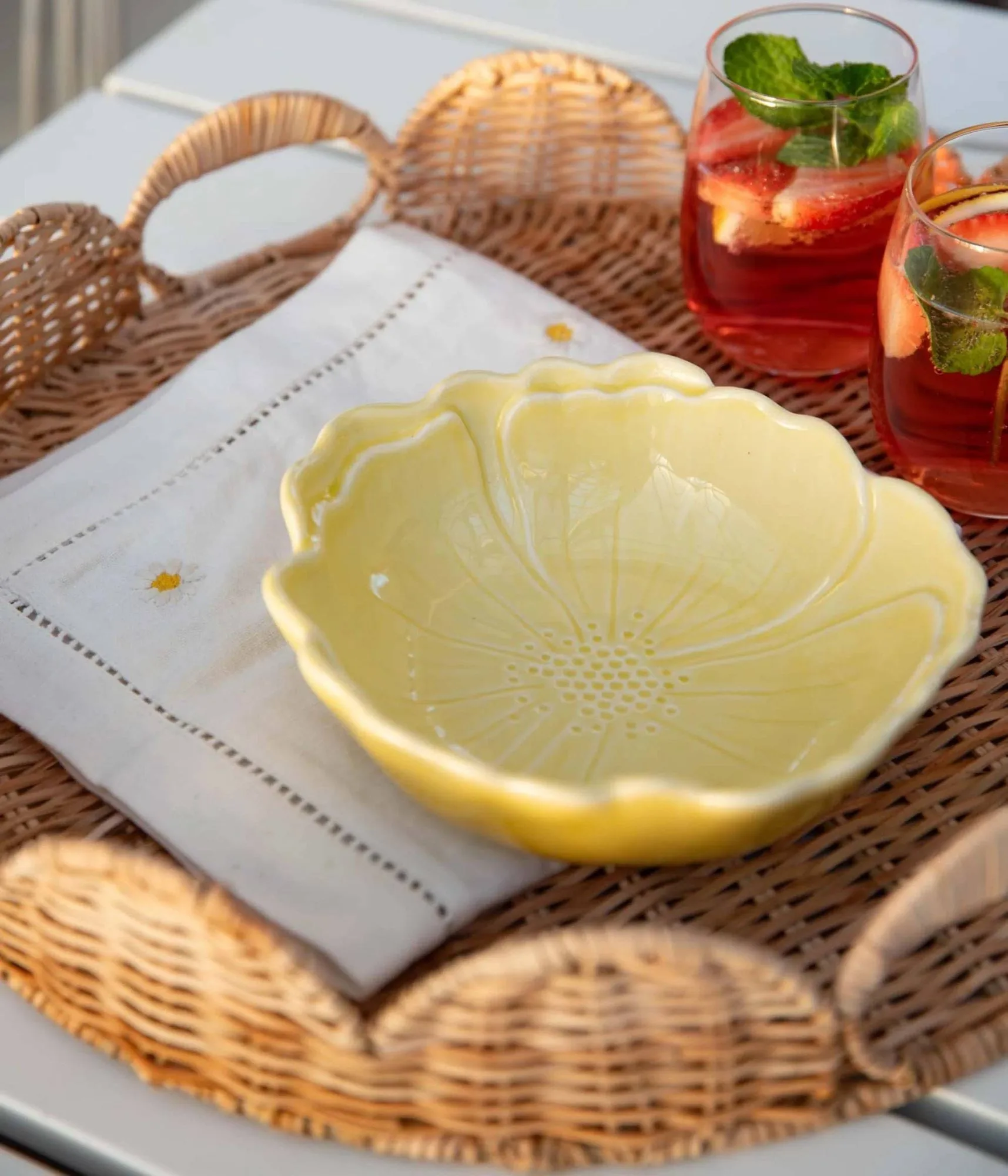 Round Scallop δίσκος, Natural, 40 εκ. Pick a Poppy