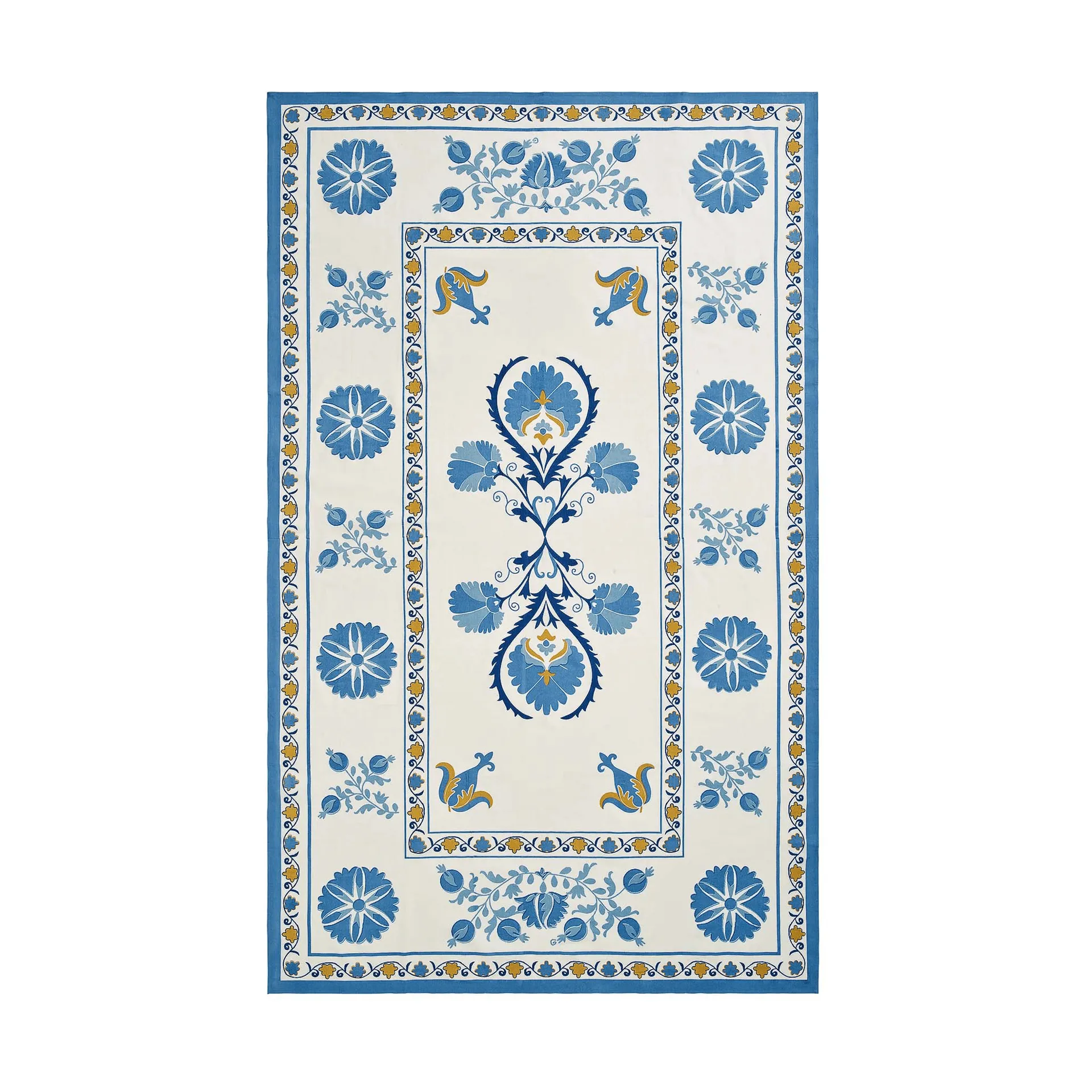 Suzani τραπεζομάντηλο, Blue, 250x150 εκ. Pick a Poppy