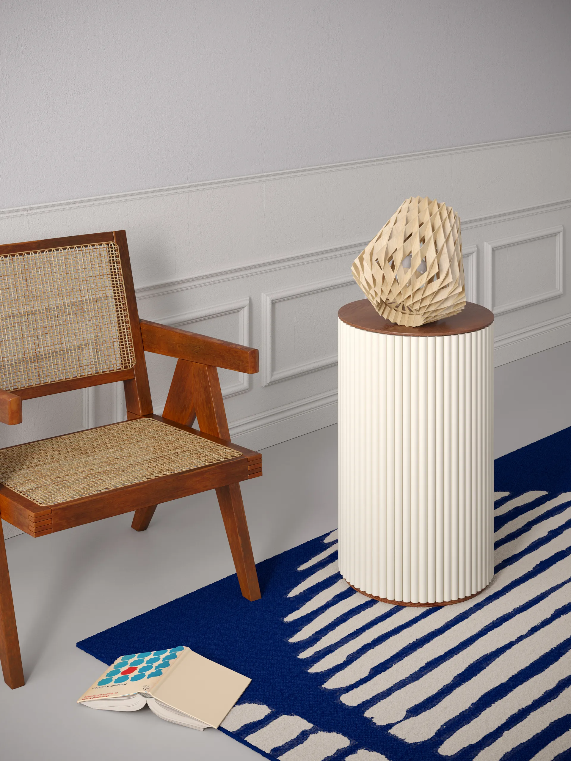 Pilke Signature επιτραπέζιο φωτιστικό Ø28 cm, σημύδα Pilke