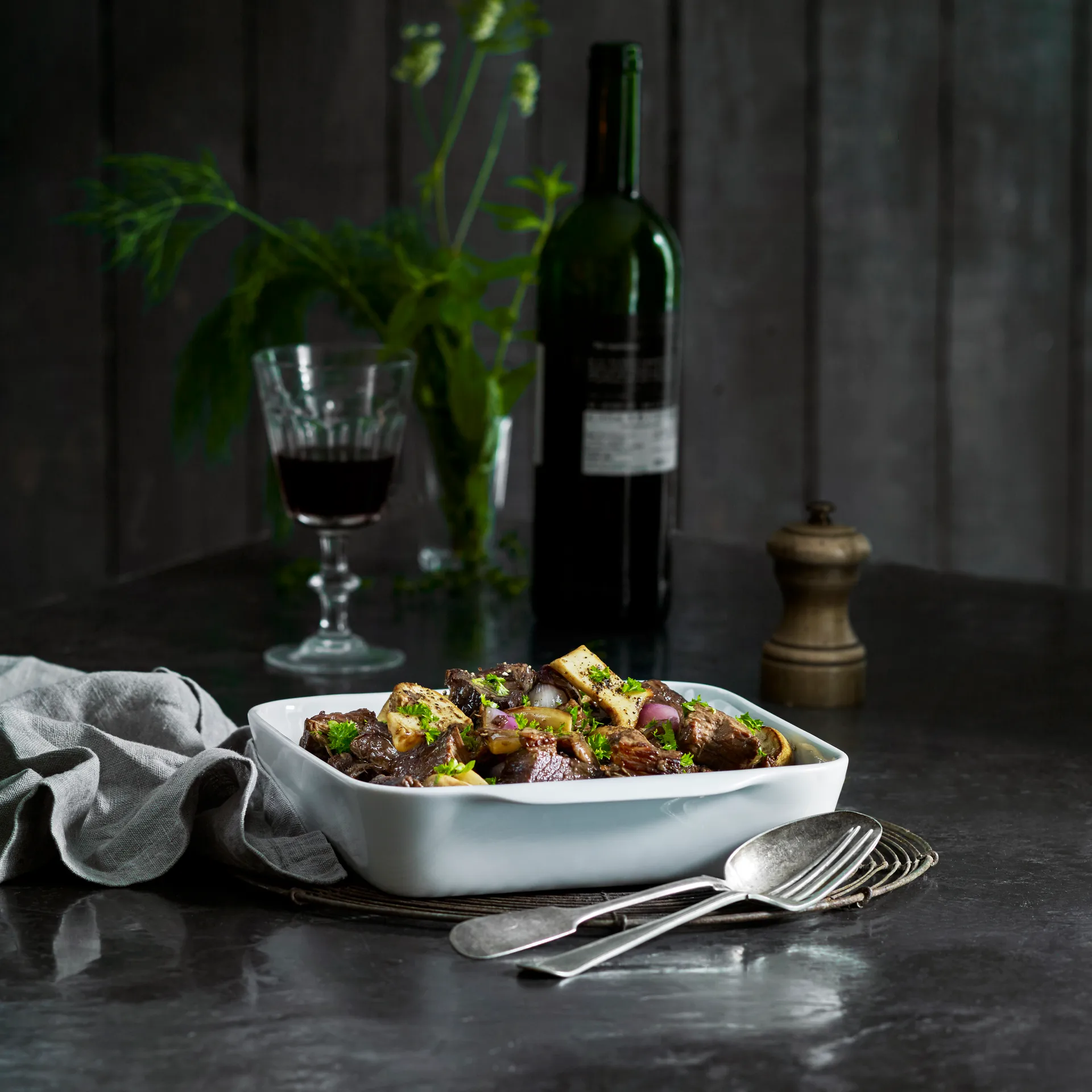 Pillivuyt ορθογώνιο ταψί λευκό, 17x17 cm Pillivuyt