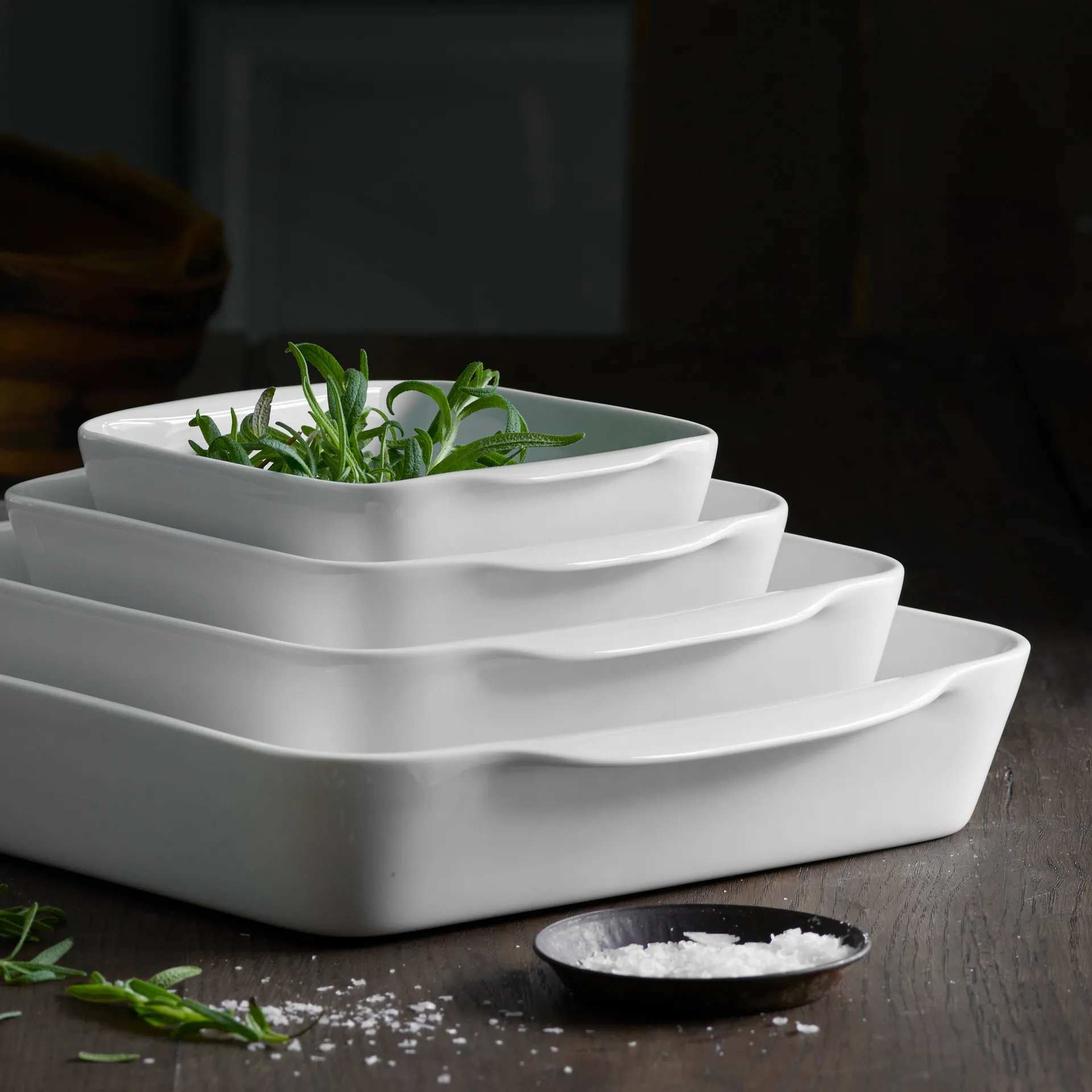 Pillivuyt ορθογώνιο ταψί λευκό, 22x22 cm Pillivuyt