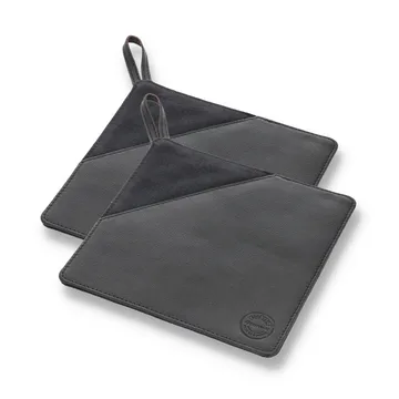 Γάντι φούρνου Pillivuyt Gourmet 20,5x20,5 εκ σε συσκευασία 2 τεμαχίων - Μαύρο δέρμα - Pillivuyt