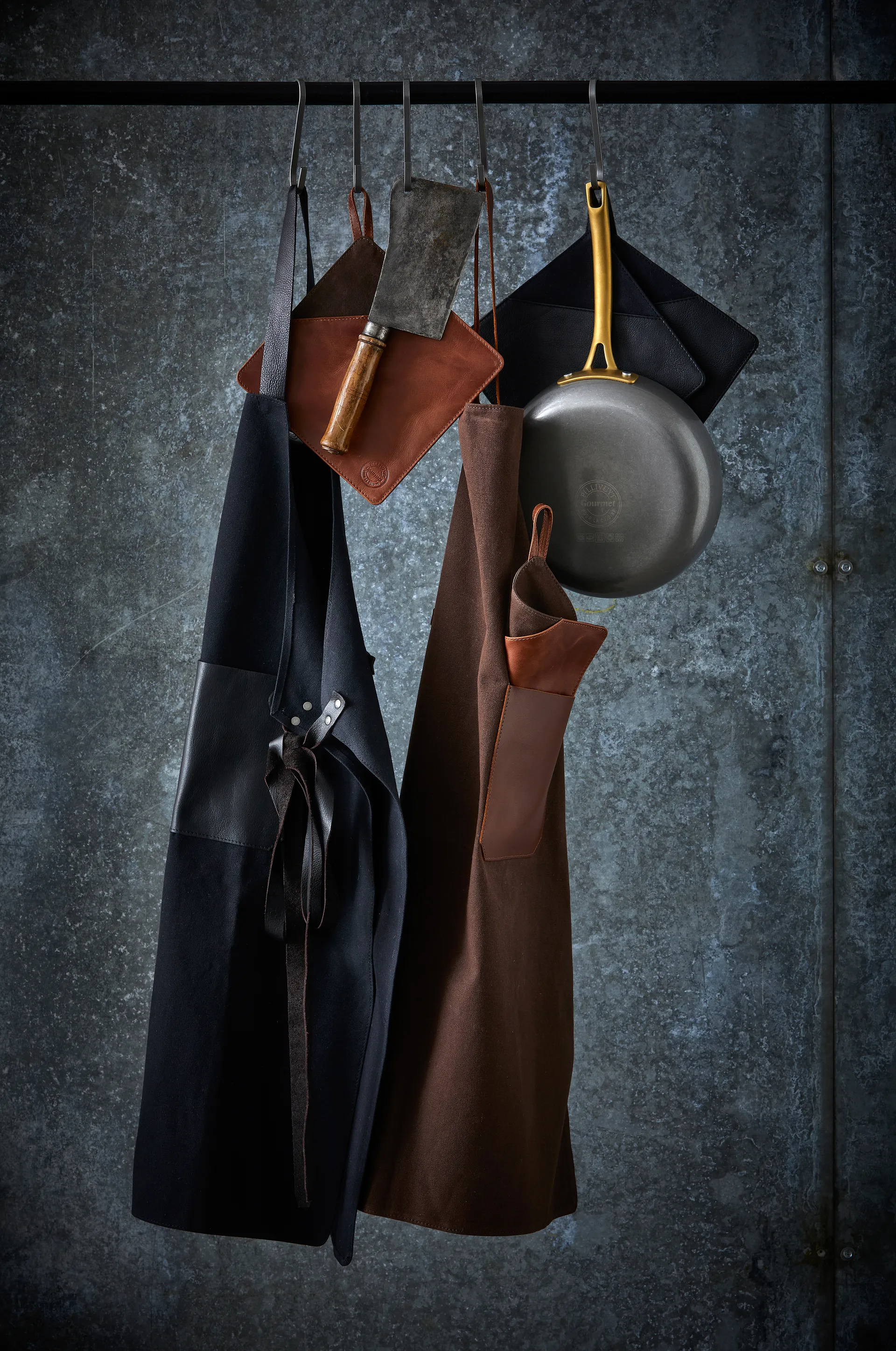 Γάντι φούρνου Pillivuyt Gourmet 20,5x20,5 εκ σε συσκευασία 2 τεμαχίων, Μαύρο δέρμα Pillivuyt