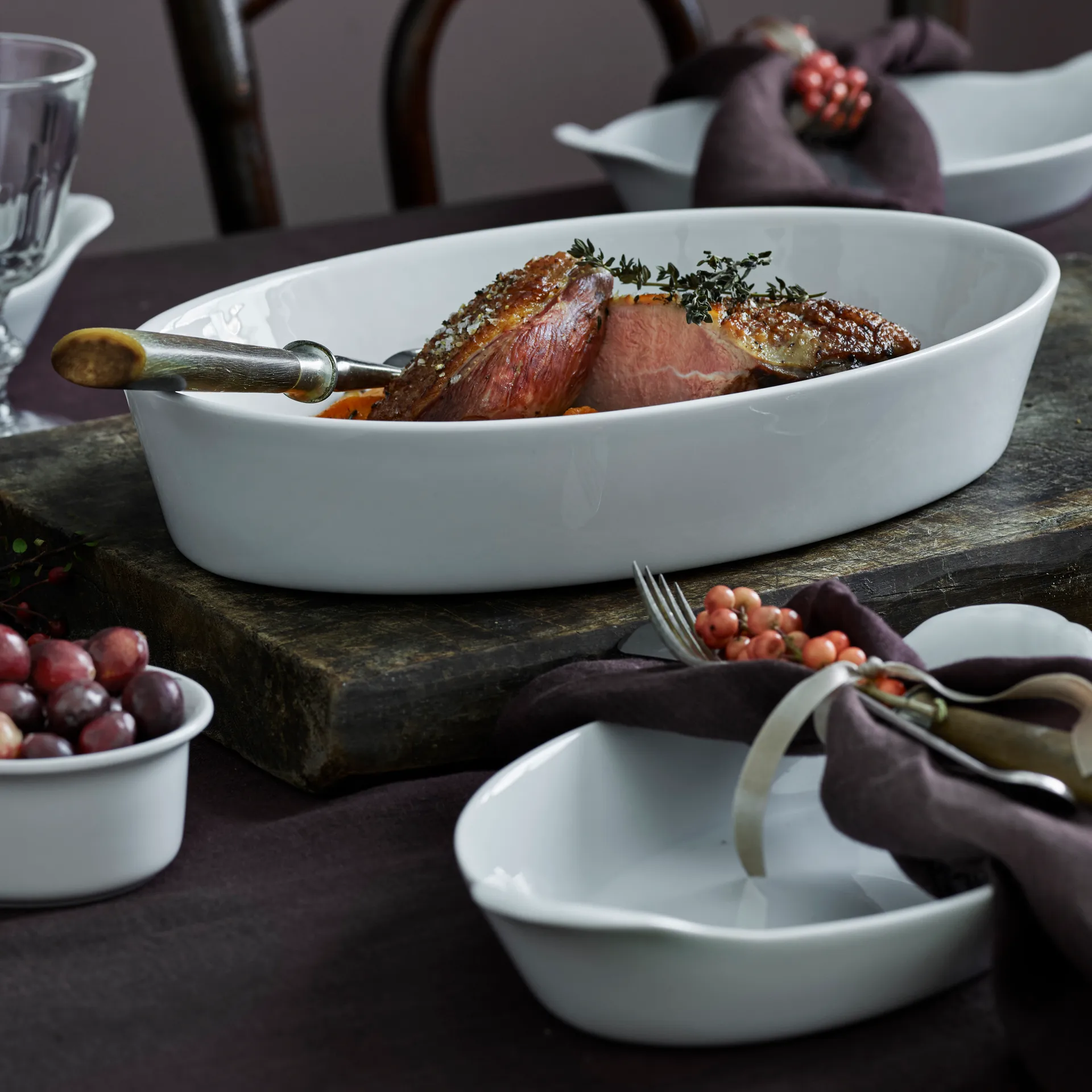 Pillivuyt πιατέλα οβάλ, Μεσαίο Pillivuyt