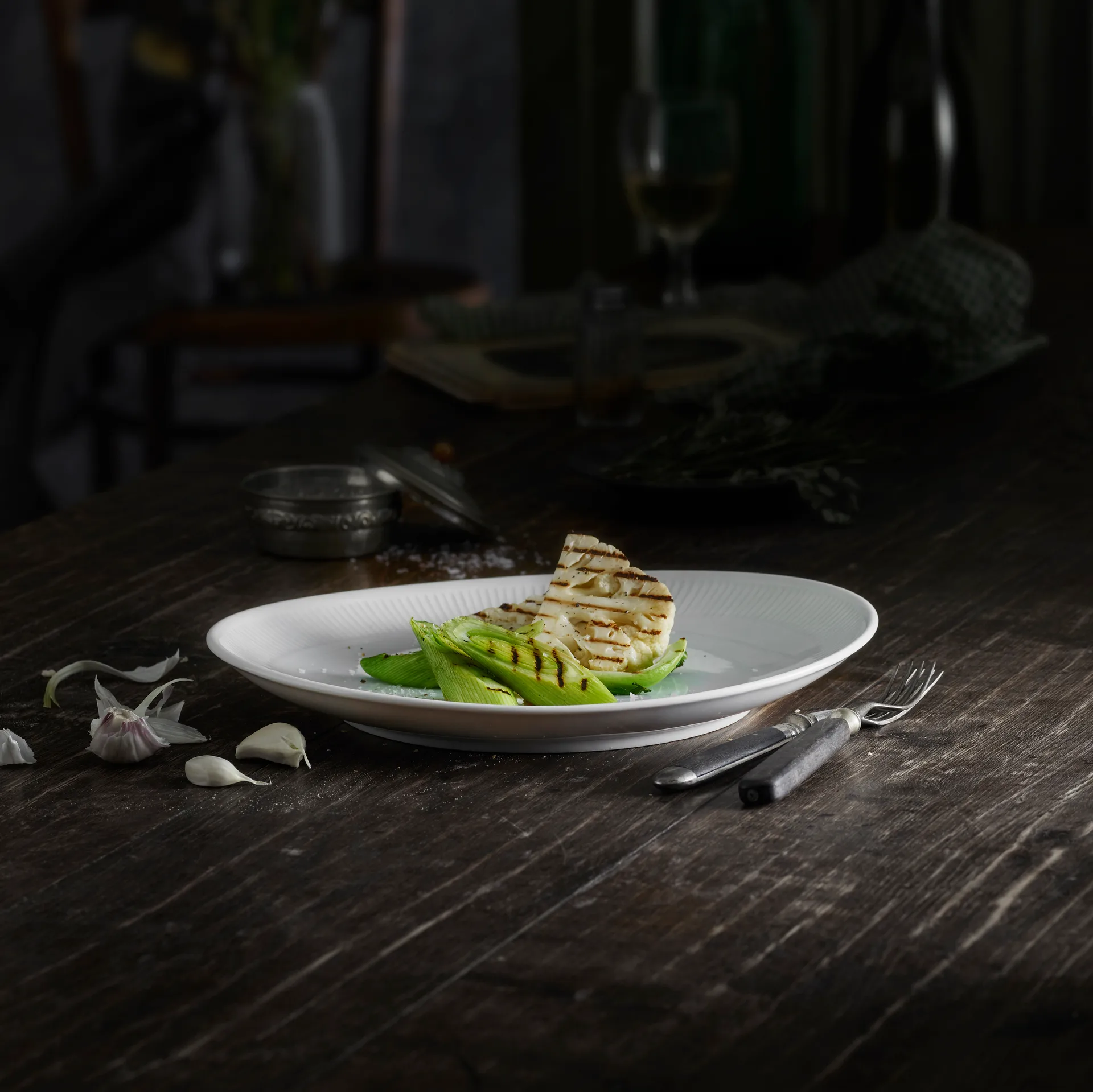 Plissé οβάλ πιάτο μπριζόλας, Λευκό Pillivuyt