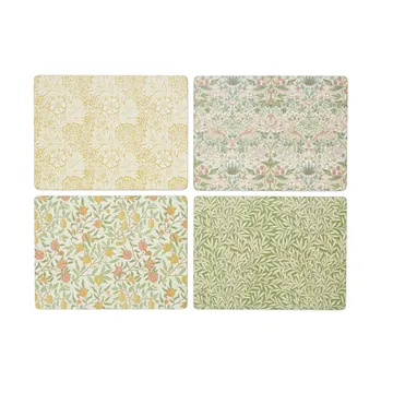 Morris & Co Simpley mixed σετ σουπλά 4 τεμαχίων. - Fruit, Willow, Strawberry Thief, Marigold - Pimpernel