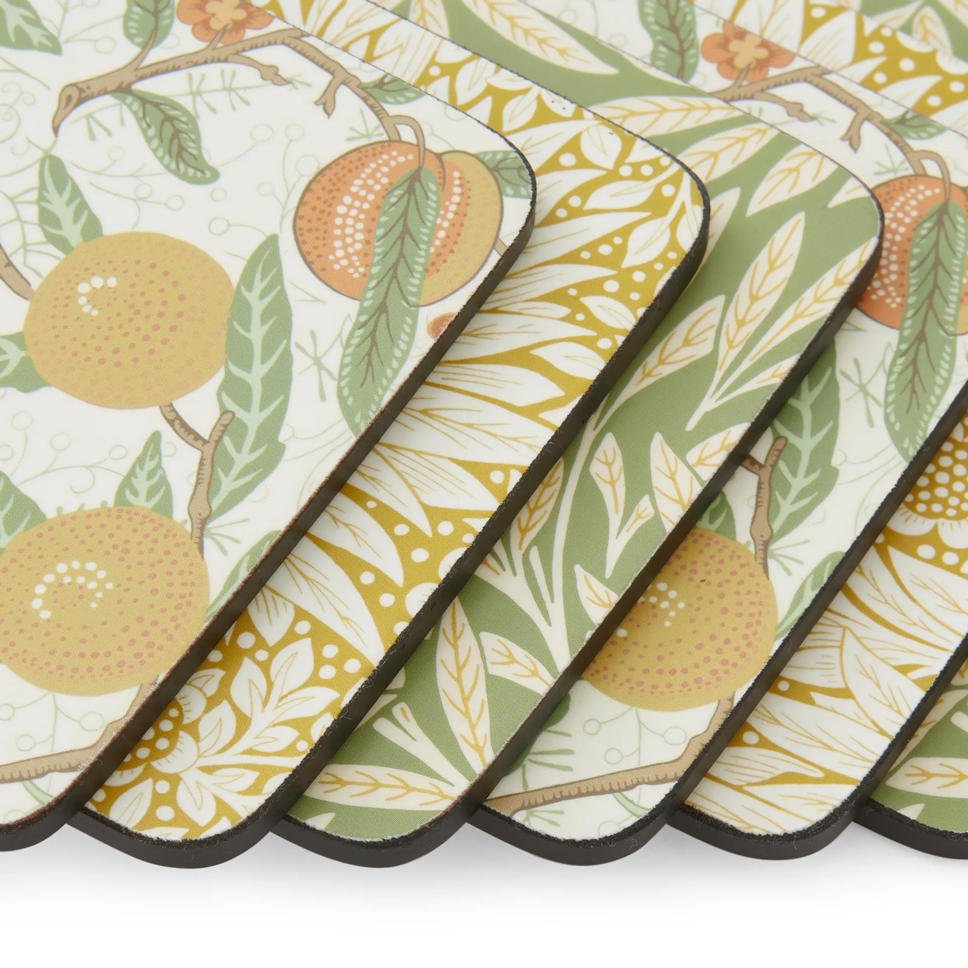 Morris & Co Simpley mixed σουβέρ γυαλιού 6 τεμάχια, Φρούτα, Willow, Καλέντουλα Pimpernel