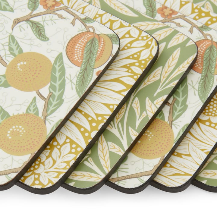 Morris & Co Simpley mixed σουβέρ γυαλιού 6 τεμάχια, Φρούτα, Willow, Καλέντουλα Pimpernel