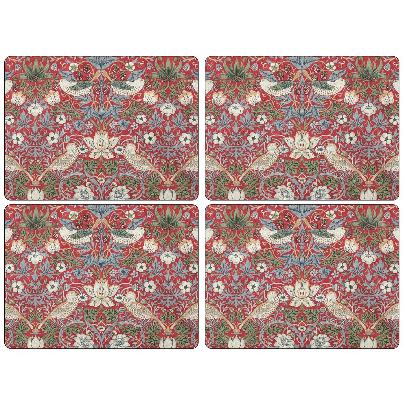 Strawberry Thief σουβέρ 40x30 cm συσκευασία 40 τεμαχίων, Κόκκινο Pimpernel