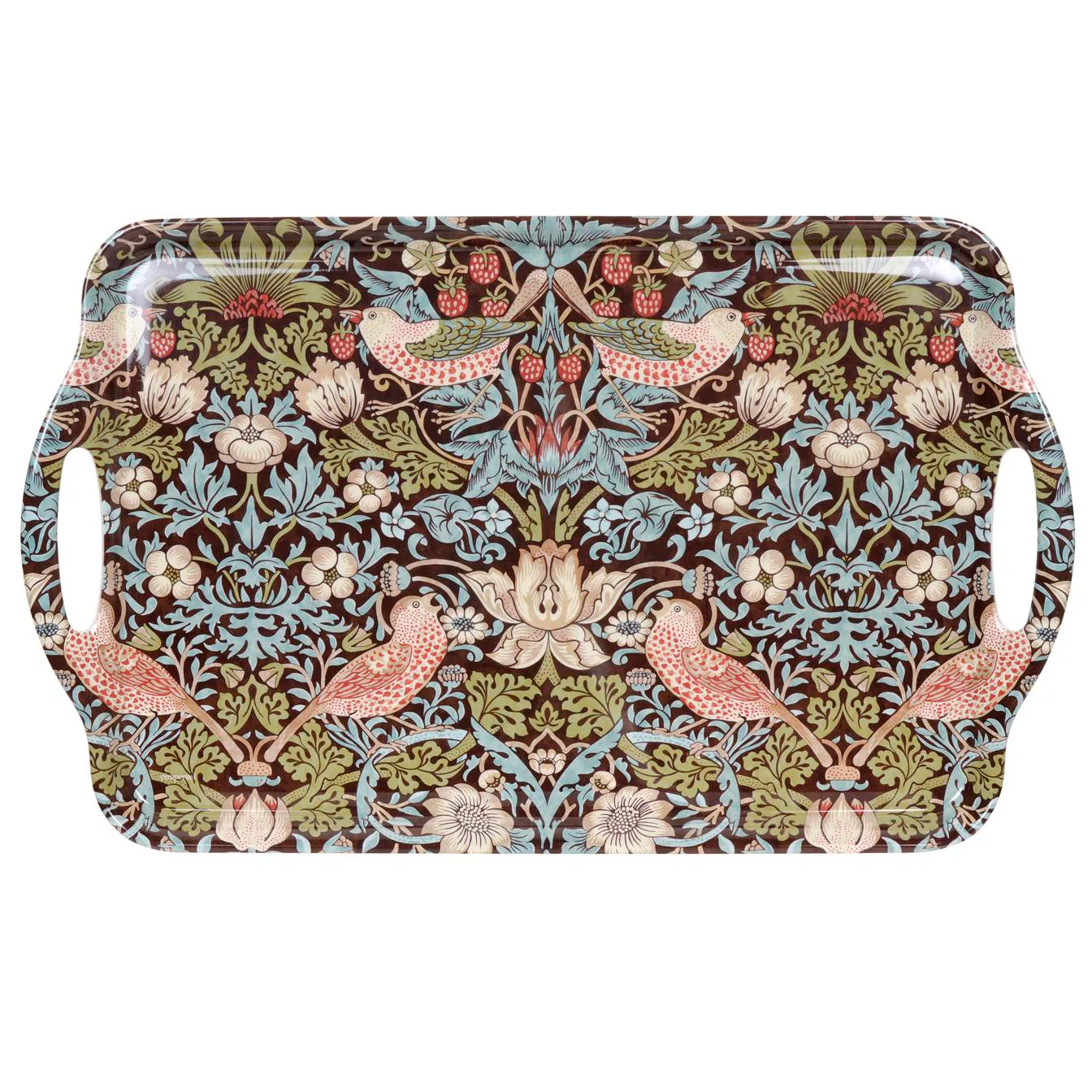 Strawberry Thief δίσκος με λαβή, Καφέ Pimpernel