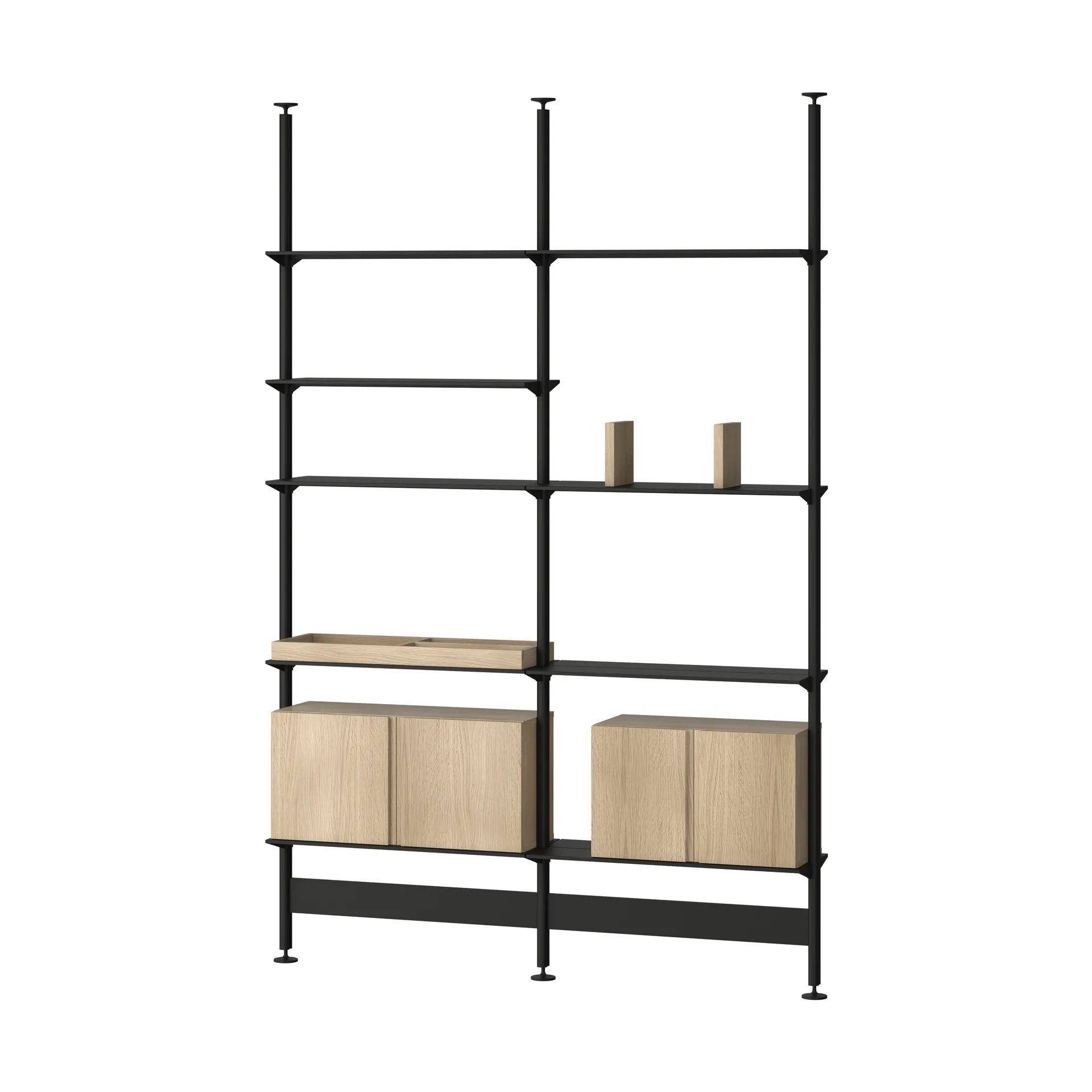 Pira G2 σύστημα ραφιών F C A Black/Oak 240-247 εκ.,  Pira