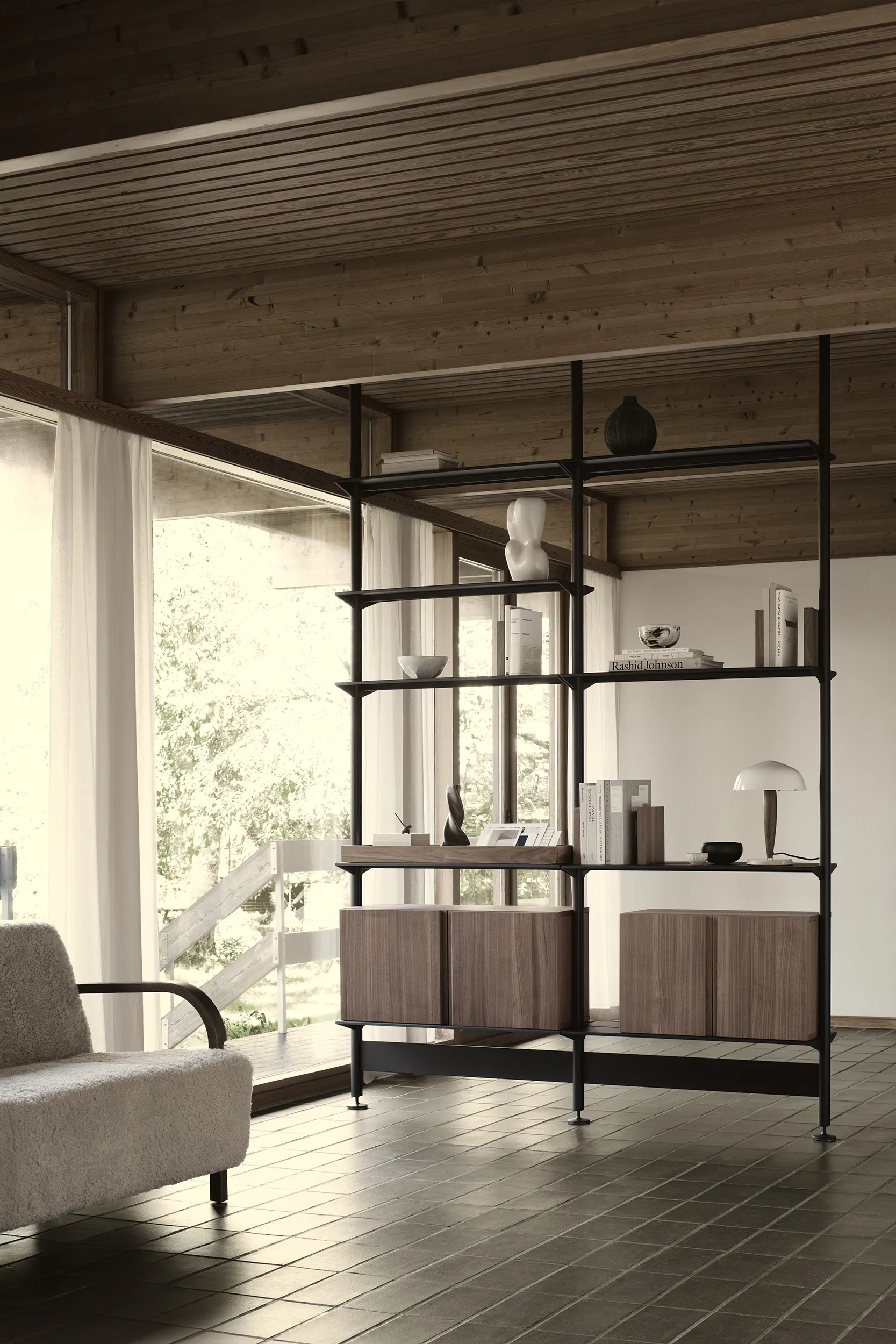 Pira G2 σύστημα ραφιών F C A Black/Walnut 248-255 εκ.,  Pira