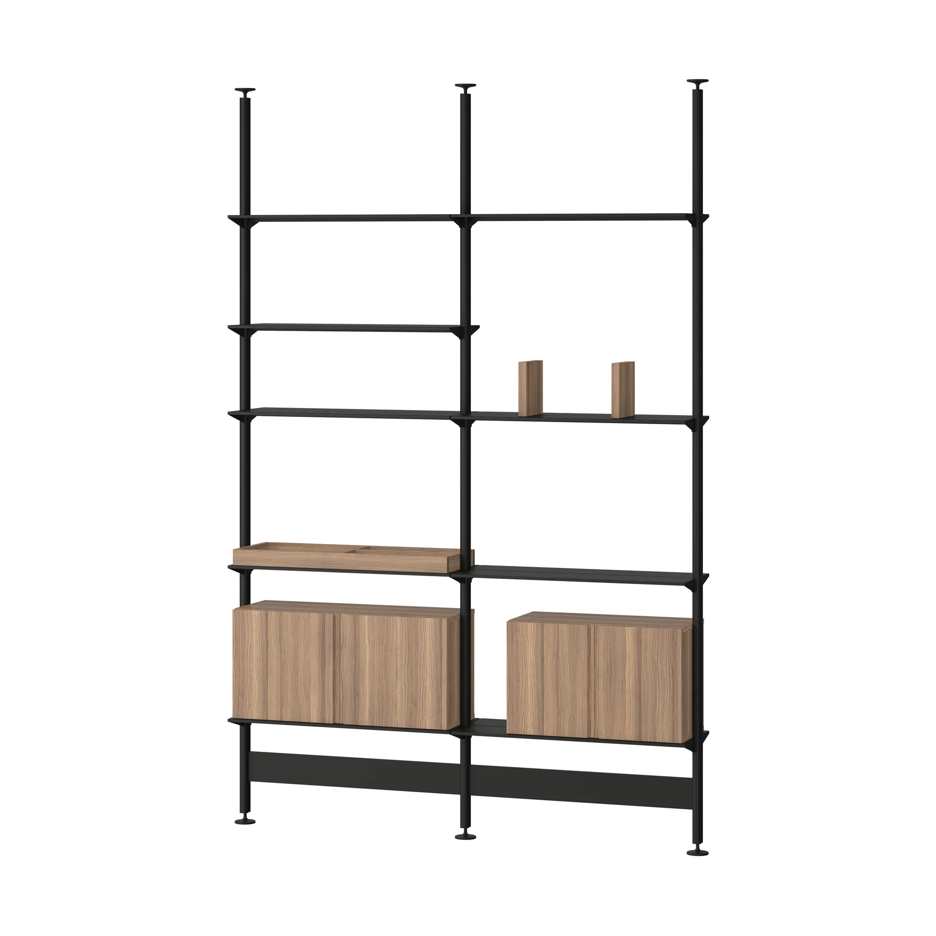 Pira G2 σύστημα ραφιών F C A Black/Walnut 256-264 εκ.,  Pira