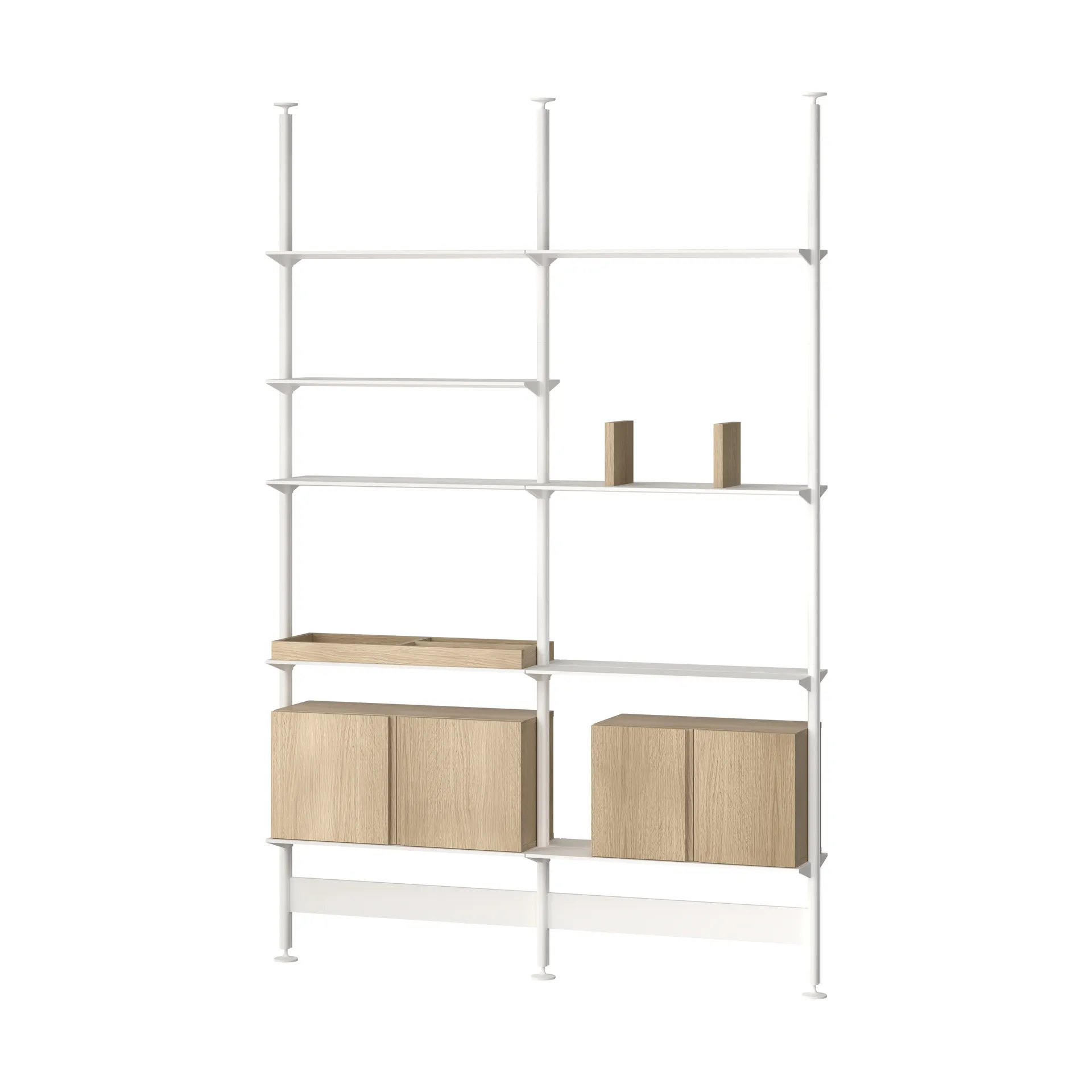 Pira G2 σύστημα ραφιών F C A White/Oak 240-247 εκ.,  Pira