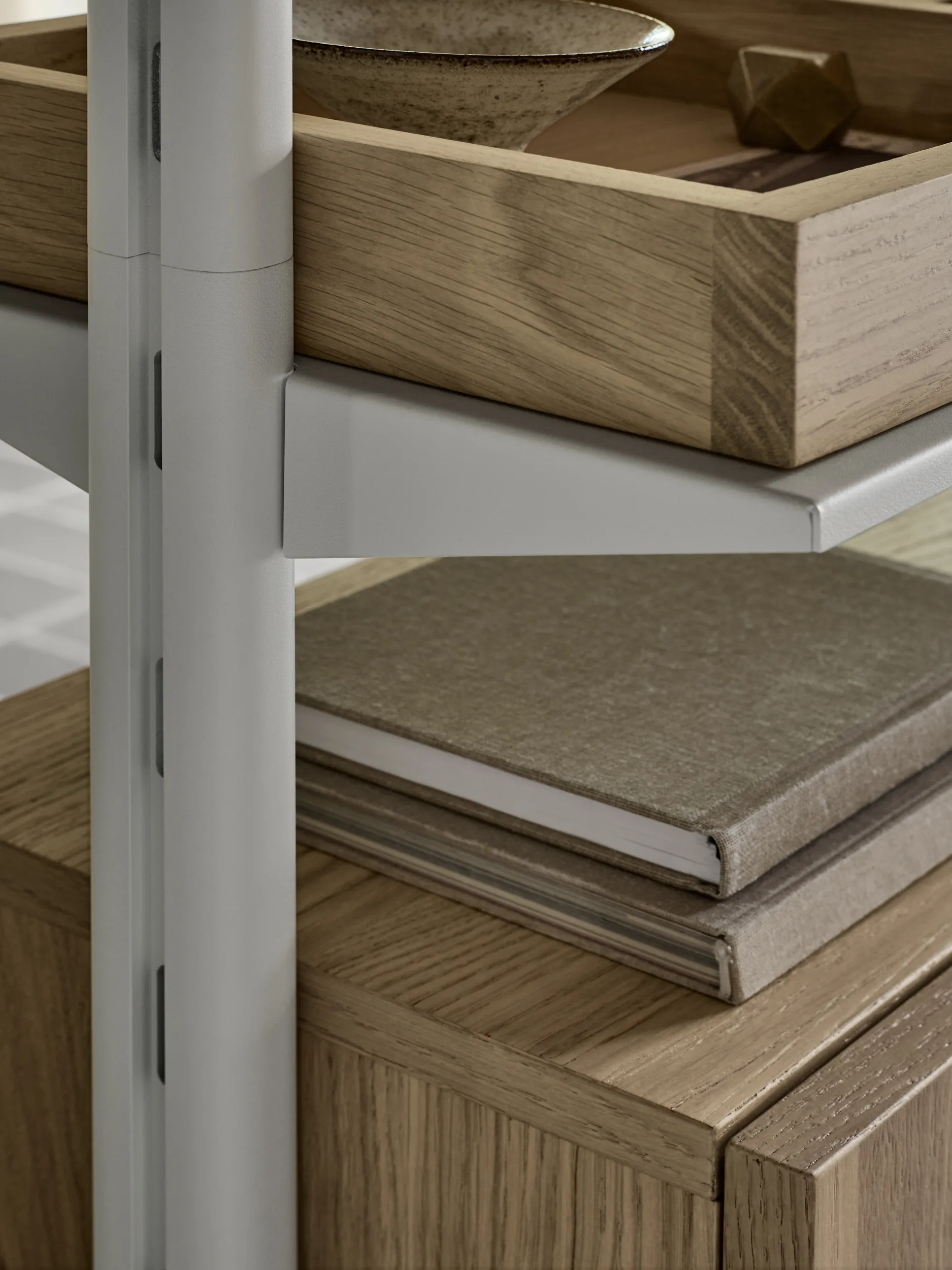 Pira G2 σύστημα ραφιών F C A White/Oak 256-264 εκ. Pira