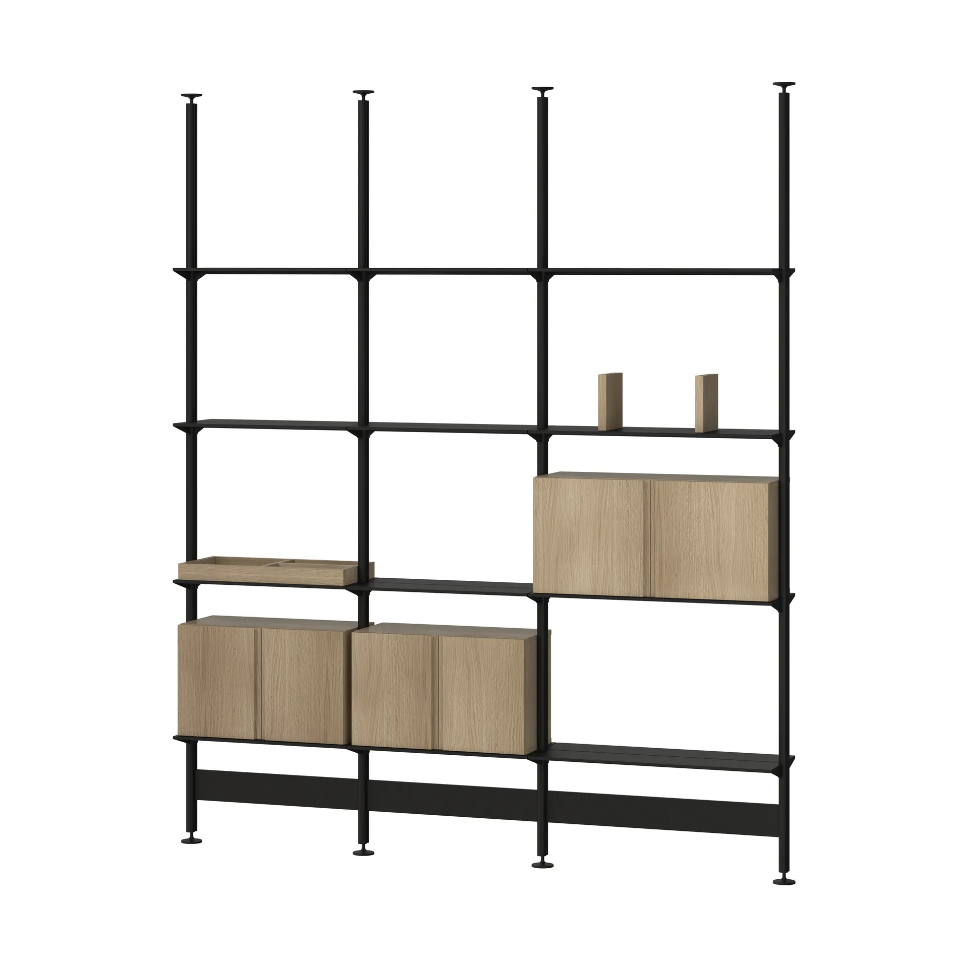 Pira G2 σύστημα ραφιών F C B Black/Oak 240-247 εκ.,  Pira