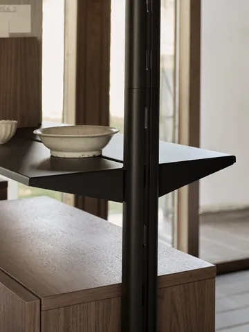 Pira G2 σύστημα ραφιών F C B Black/Walnut 240-247 εκ. - Pira