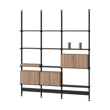 Pira G2 σύστημα ραφιών F C B Black/Walnut 256-264 εκ - Pira